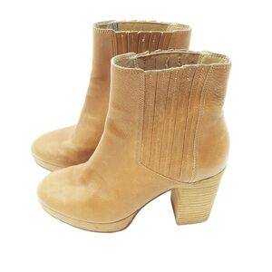 Eileen Fisher Harp Chelsea Heeled Platform Booties Women's 7